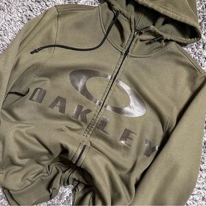 2000s Oakley Green Zip Hoodie